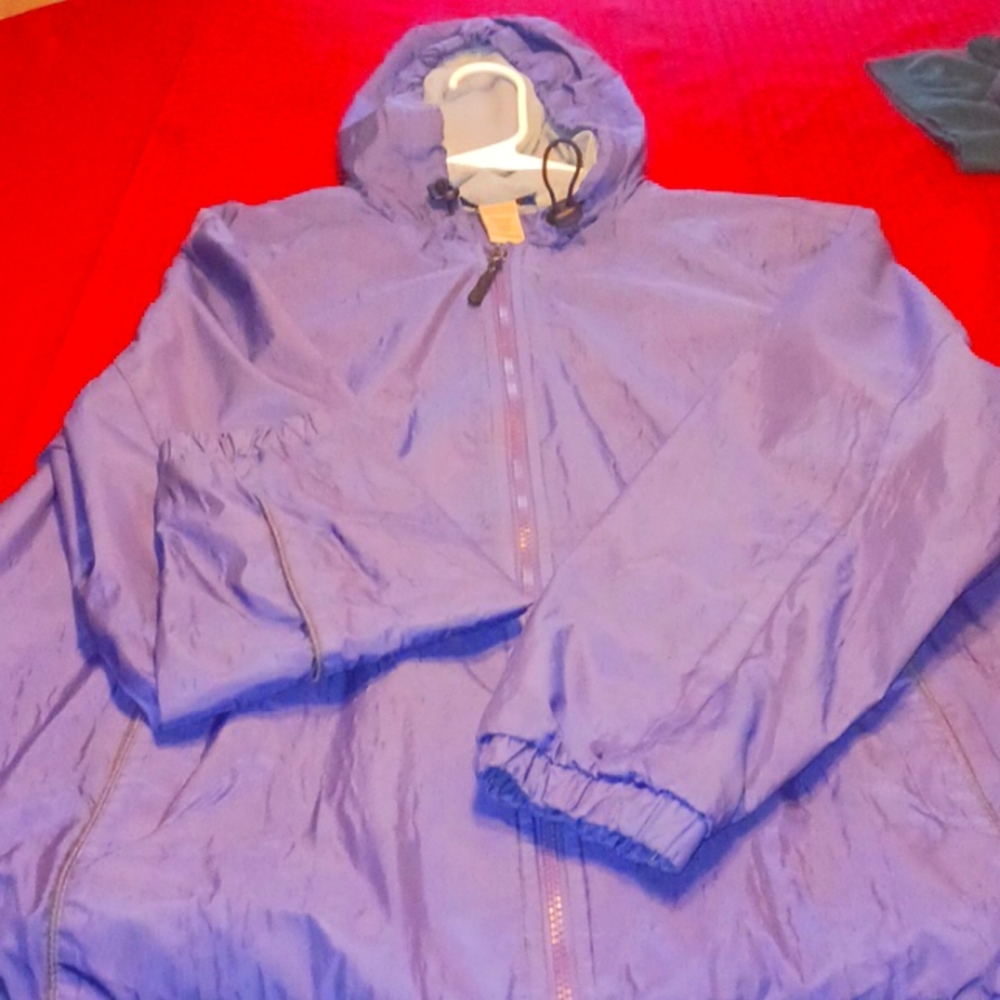 10000 ft above seal level purple hooded zip up jacket.